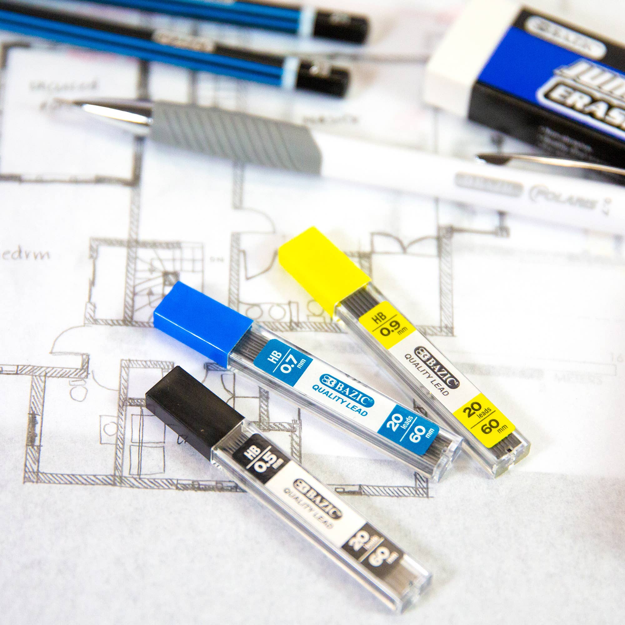 BAZIC Products - Wholesale Pencil - Mechanical Pencil Lead 0.5mm 20 Ct. (8/Pack)1