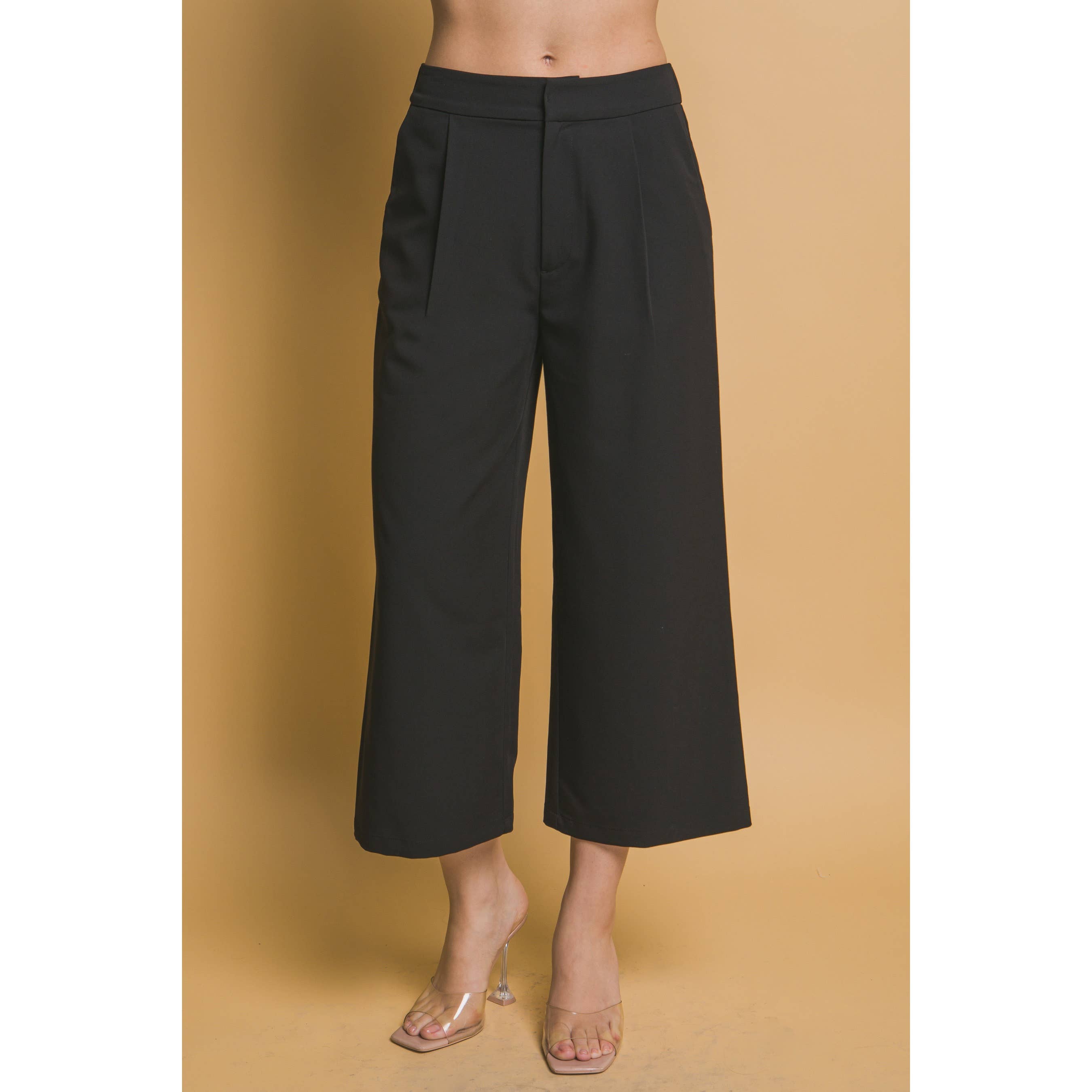 Apolline – wholesale Byxor - Dam – Breda byxor med veck och resårmidja4
