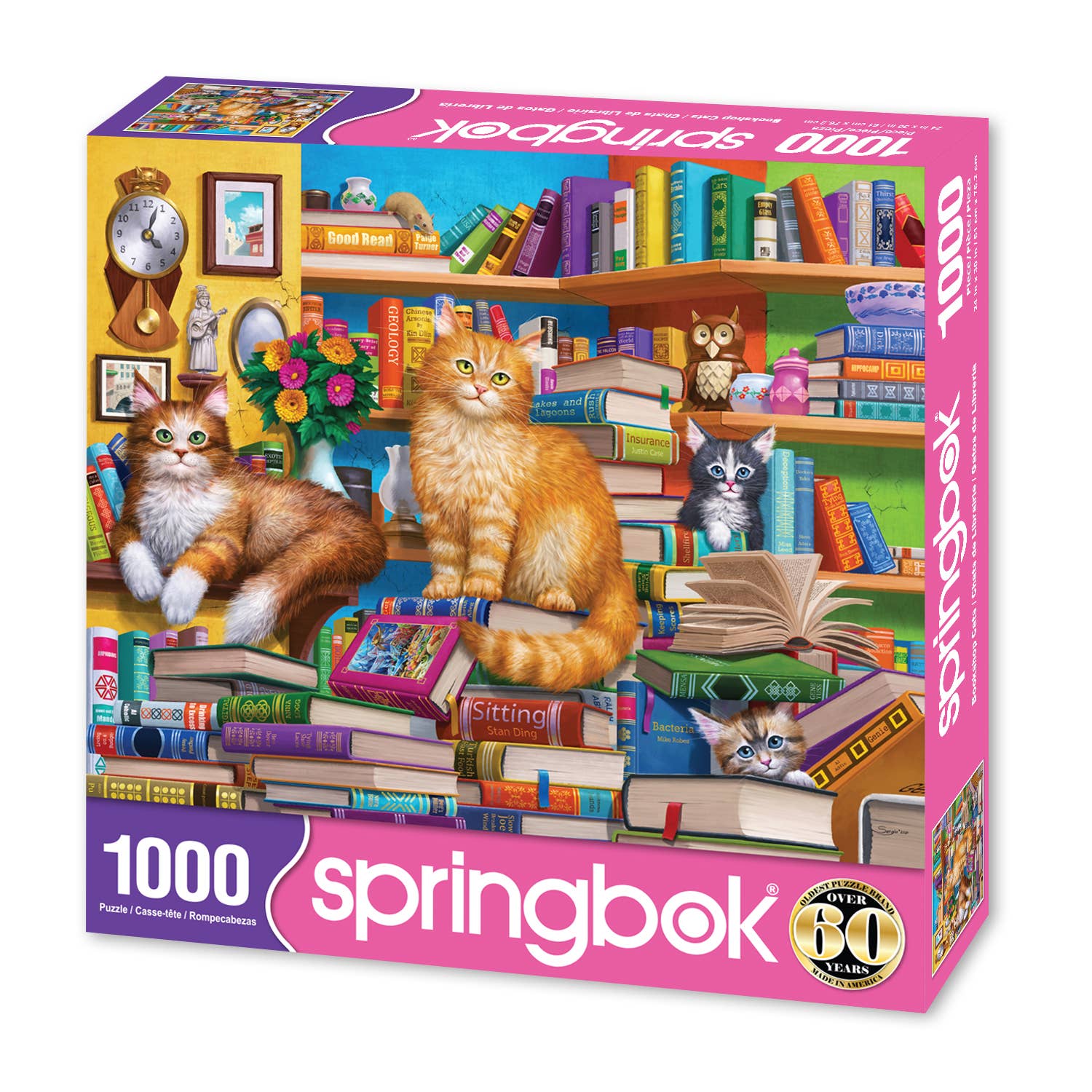 Hobby-lines – wholesale Puzzle – Adult – Bookshop Cats 1000pc Puzzle | SB33-112170