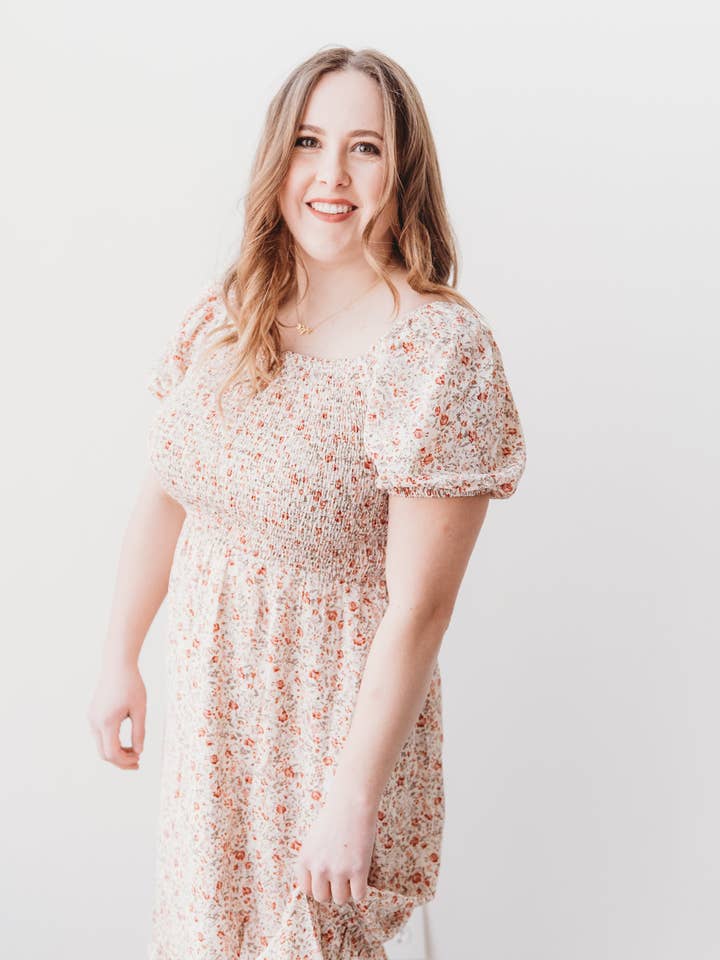 Alice Floral Midi Dress for wholesale by Peony Alley