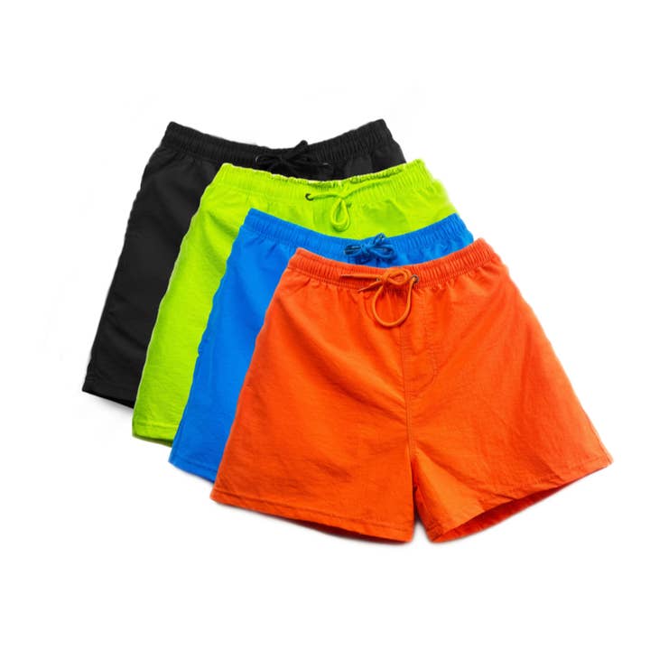 Texlina Men’s Nylon Solid Color Beach Shorts Thigh-Length for wholesale by TEXLINA