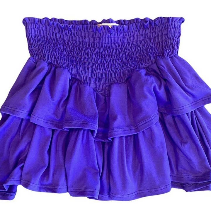 Tweenstyle - Gonna smock viola tinta unita per la vendita all'ingrosso da parte di Tweenstyle By Stoopher