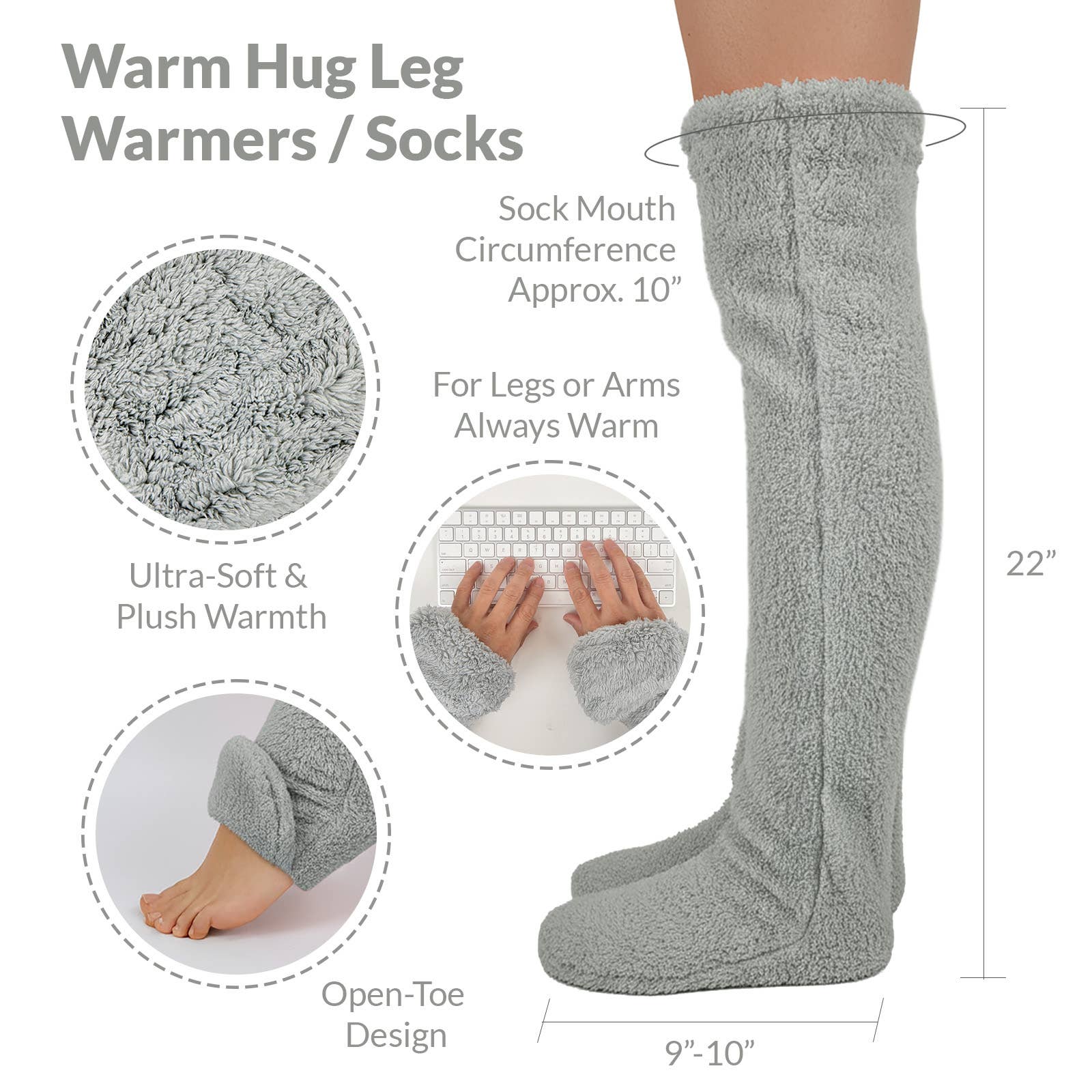 Wrapables.com - Wholesale Socks - Women's - Wrapables Fuzzy Thigh High Leg Warmer Socks1