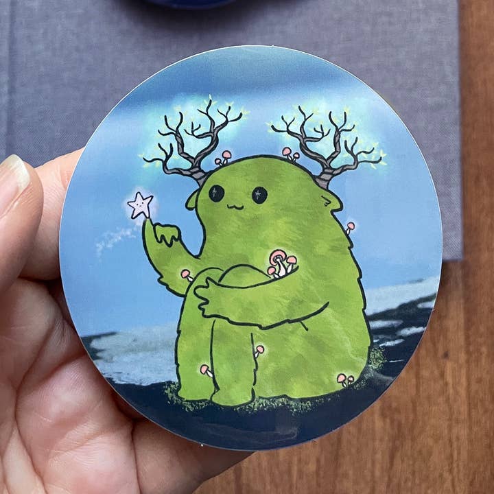 Haru the Giant Spirit | Vinyl Die-Cut Sticker for wholesale by Lacelit | Stationery & Gifts by Kimberly Kuniko