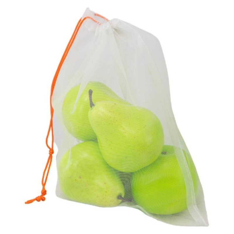Deffrennes - Wholesale Grocery/Shopping Bag - 5KG RPET fruit and vegetable net with orange cord1