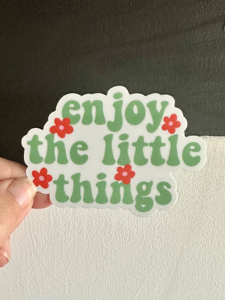 Enjoy the Little Things Sticker for wholesale by Alex Daley Designs