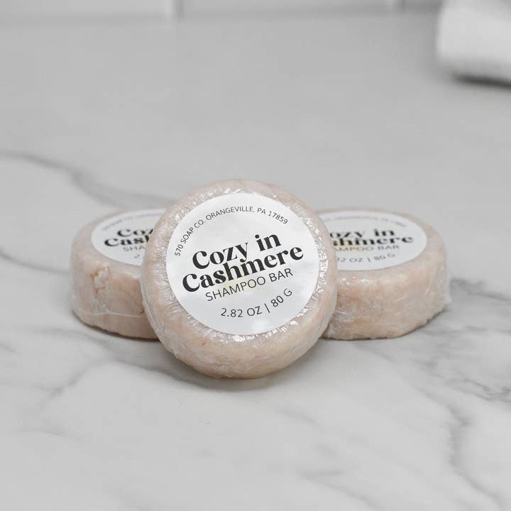 570 Soap Company - Wholesale Shampoo Puck/Solid Shampoo - Cozy in Cashmere Shampoo Bar3