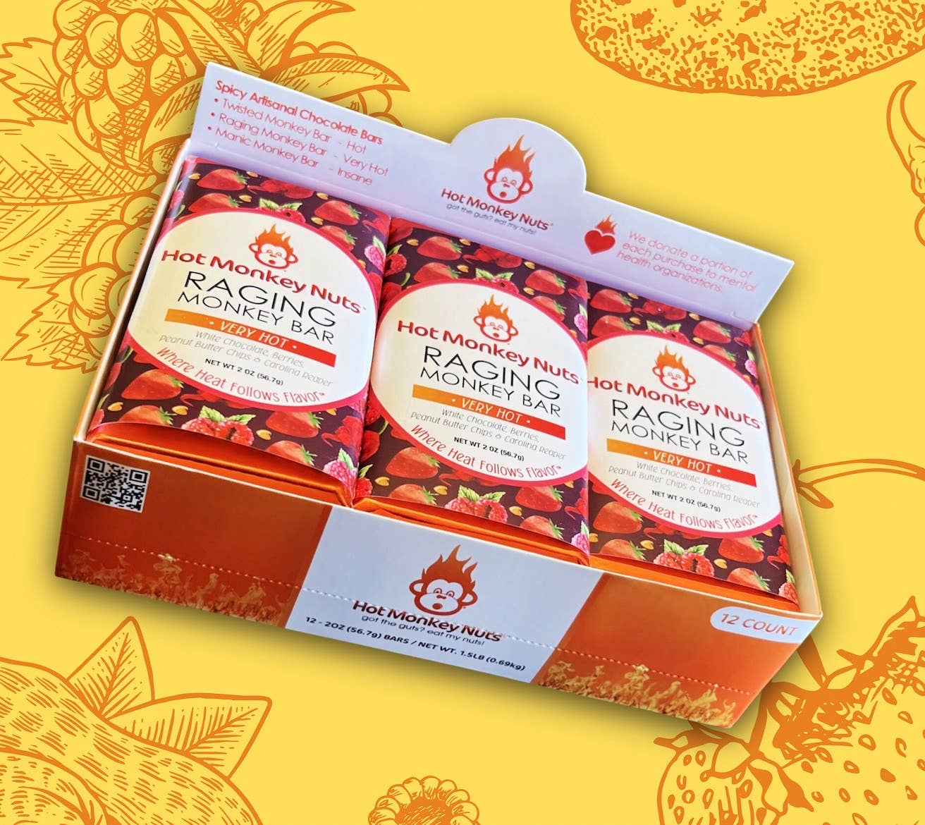 Hot Monkey Nuts - Wholesale Chocolate Bar - Raging Monkey Bar0