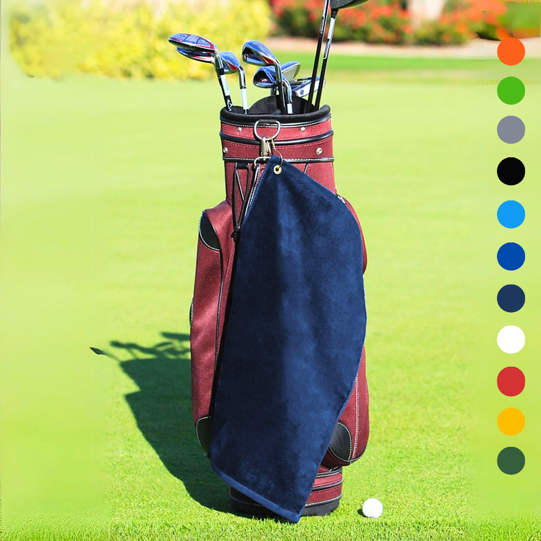 Pro Towels – Großhandel Sporthandtuch – Golfhandtuch aus Velours-Velour, mittelgroß, mit Öse und Haken5