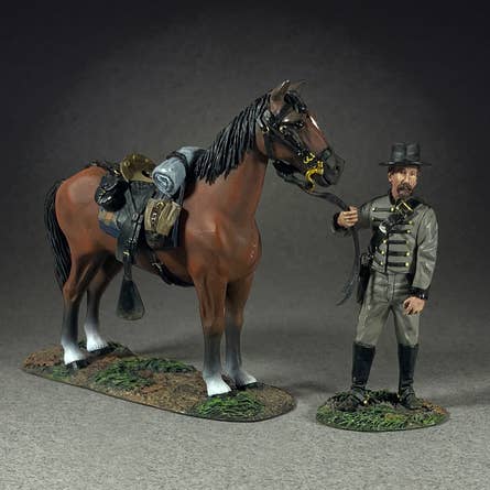 31386 - 1re Virginie confédérée débarquée avec un cheval pour la vente par W.Britain Model Figures