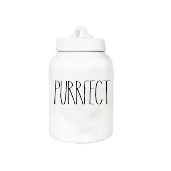Farmhouse Modern Ceramic Canister,"Purrfect", 74oz, bbx for wholesale by Truu Design
