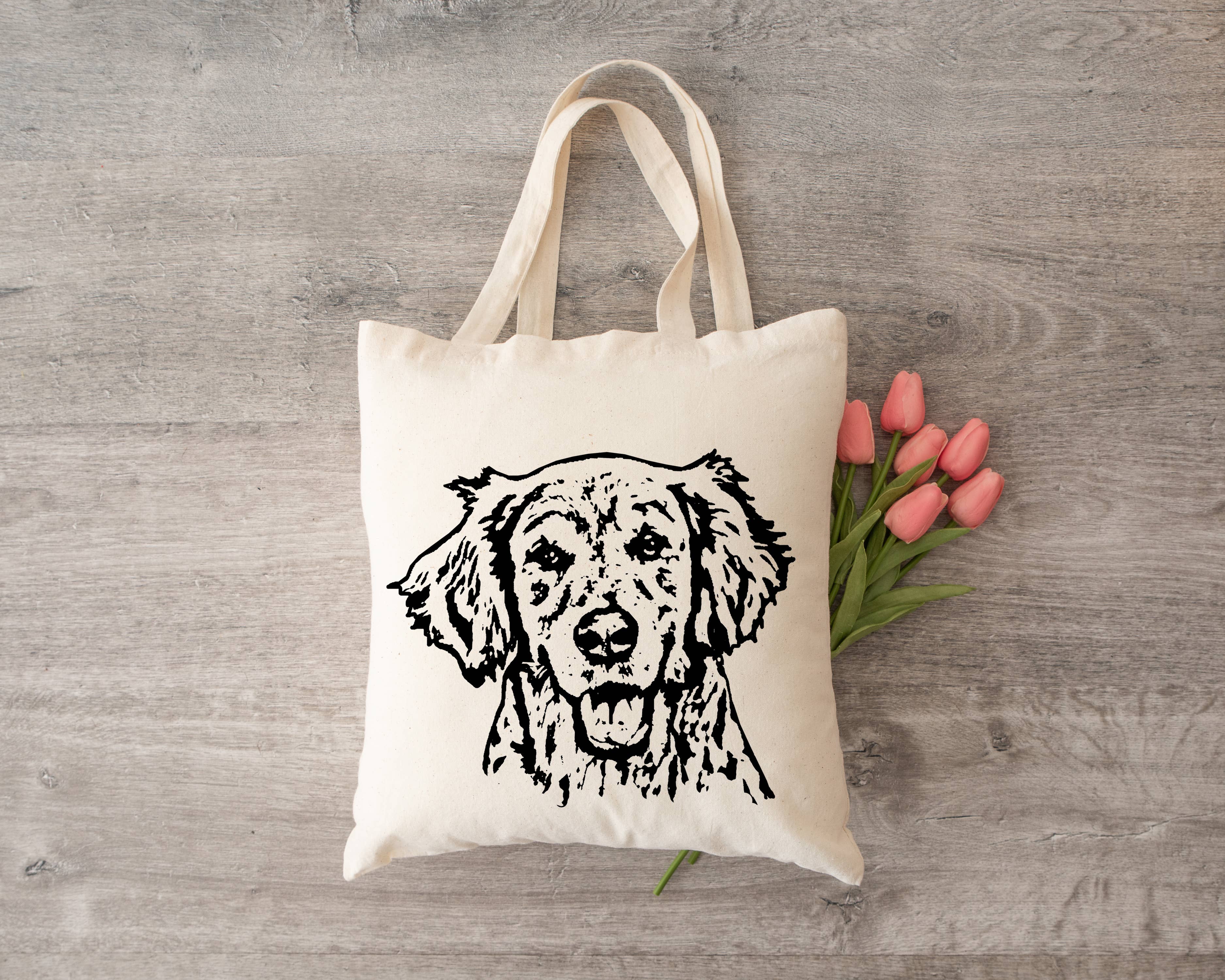 Spicy Kitten Designs - Wholesale Tote Bag - Unisex - Golden Retriever - Dog Tote Bag1