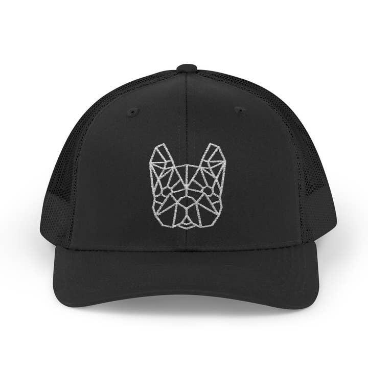 Casquette trucker Geo Frenchie snapback pour la vente par The VigilAuntie