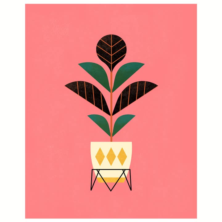 Fiddle Leaf Print for wholesale by Amber Leaders Designs