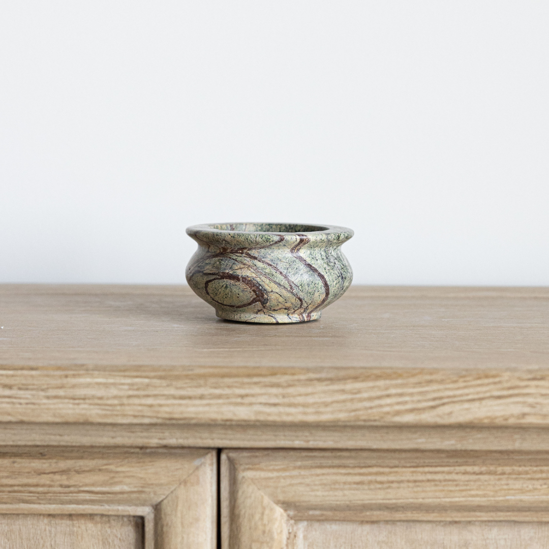 Luxe B Co - Wholesale Decorative Plate/Dish/Bowl - Green Bidasar Stone Bowl3