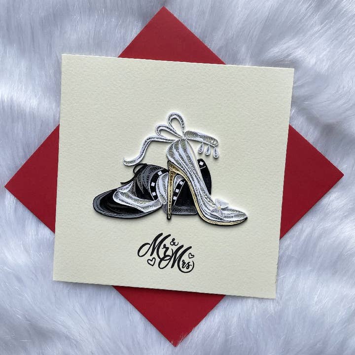 MR. E SR. Cartão de Saudação Quilling por atacado de Origamo