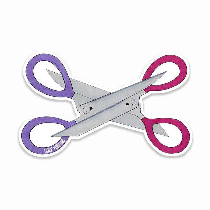 Sapphic schaar vinyl sticker voor wholesale door Cole-Yoni Inc.
