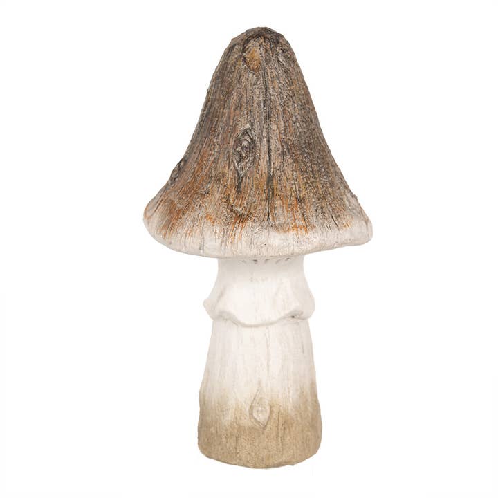 Clayre & Eef - Wholesale Decorative Tabletop Object - 6CE1764 Decoration Mushroom Ø 12x22 cm Brown White Ceramic1