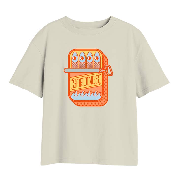 Adult Kawaii Sardines T-Shirt for wholesale by Whistle & Flute Clothing