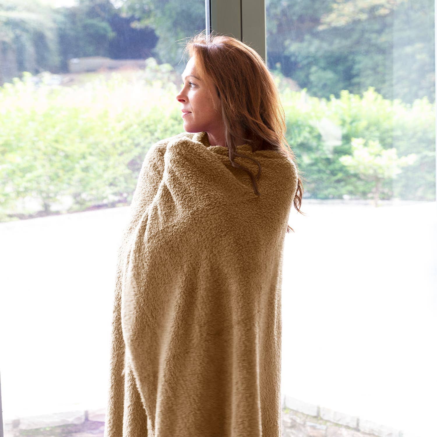 Wholesale Gifts Tomorrow – Großhandel Überwurfdecke – Snug Rug Luxus Sherpa Fleece Sofa Überwurfdecke Sandbeige2