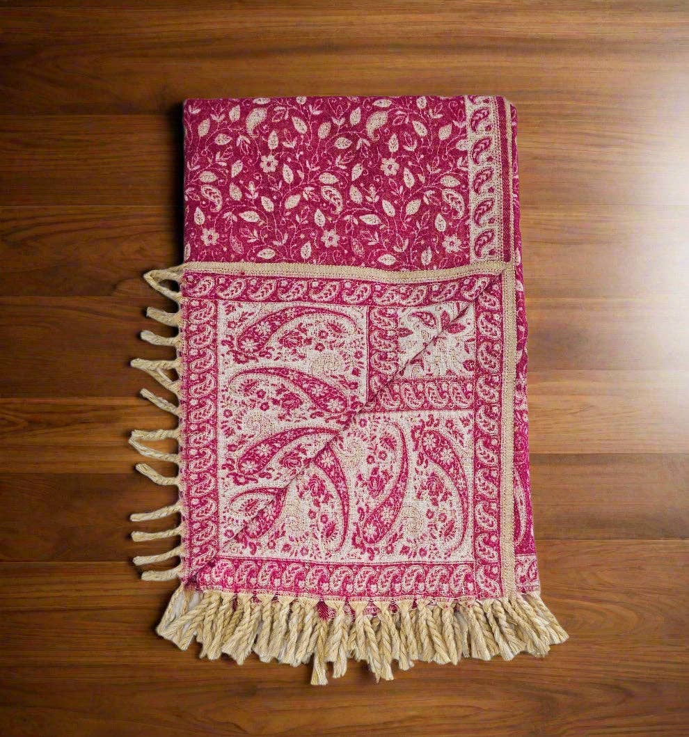 Tibet Handicrafts LLC - Wholesale Throw Blanket - The Pink Life Shawl1