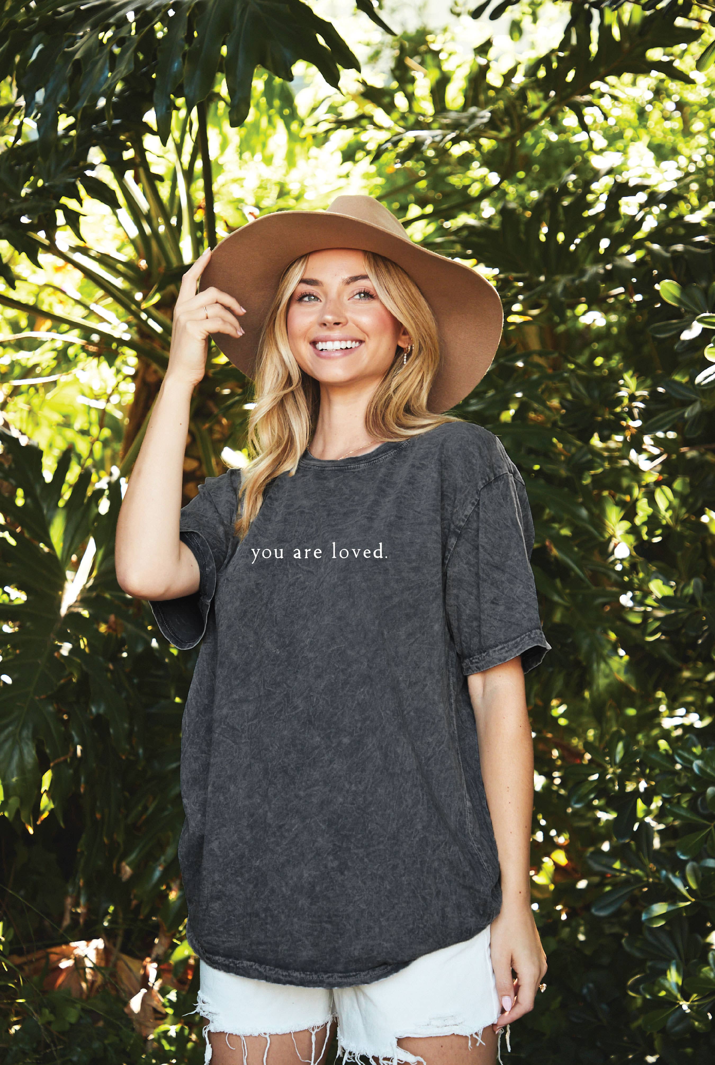 OAT COLLECTIVE - Wholesale Screen Printed T-Shirt - Women's - YOU ARE LOVED. Oversized Graphic Top4
