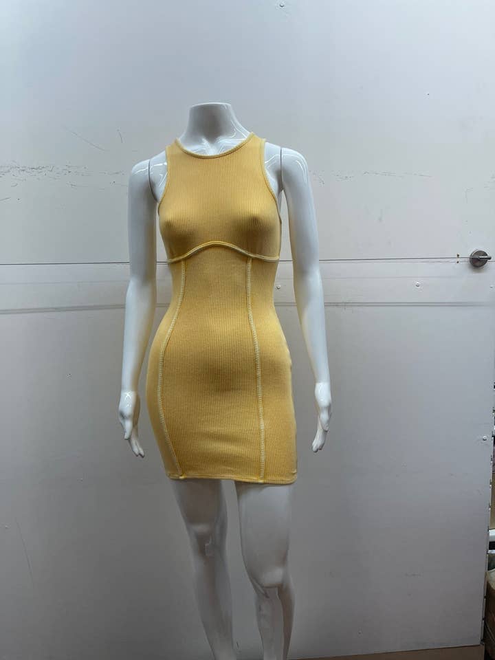 MXD4121 MINERAL WASHED CROCHET LINE MINI DRESS for wholesale by Junie