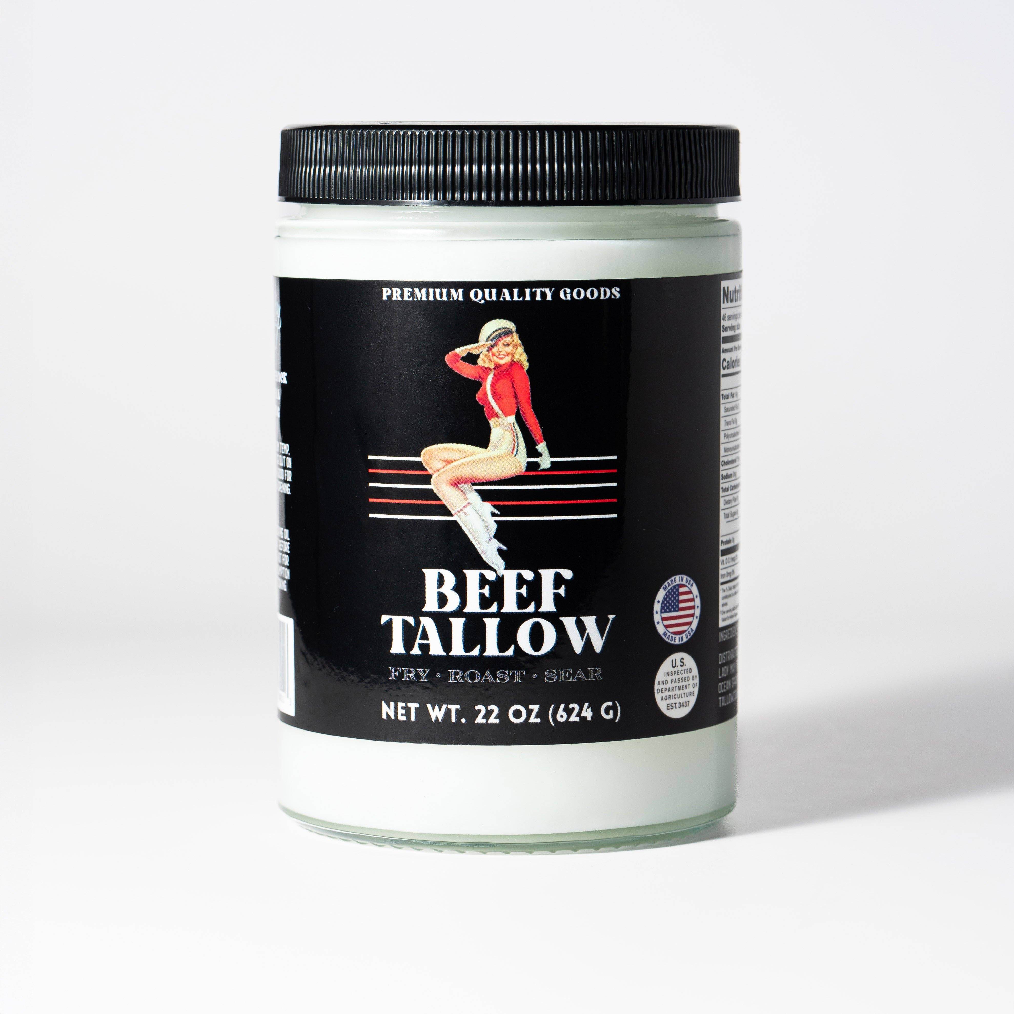 Lady May Tallow - Wholesale Cooking Oil - Lady May Premium Cooking Tallow (22oz) | Restaurant-Quality Beef Fat | Seed Oil-Free Traditional Cooking | From Our Kitchen to Yours