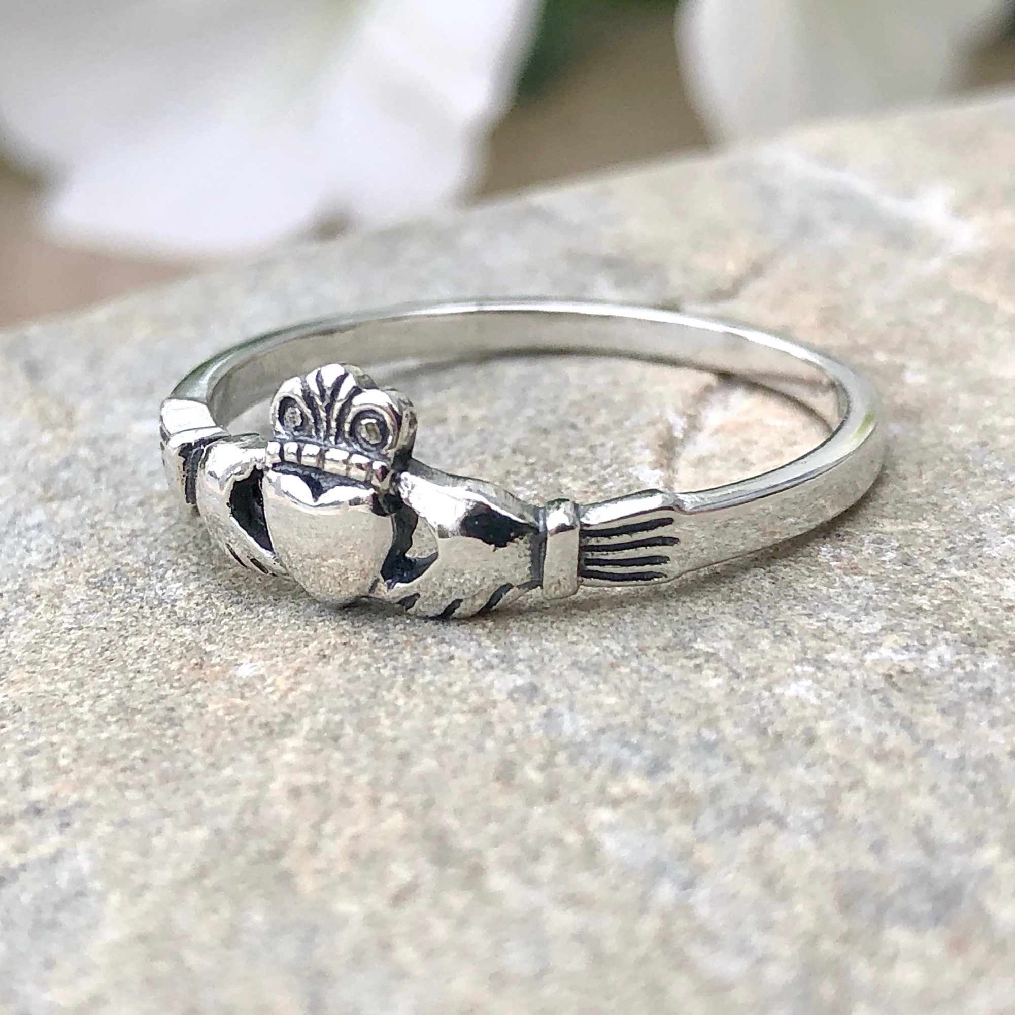 Moonrise Jewelry - Wholesale Band/Stacked Ring - R-25 Medium Claddagh Ring7