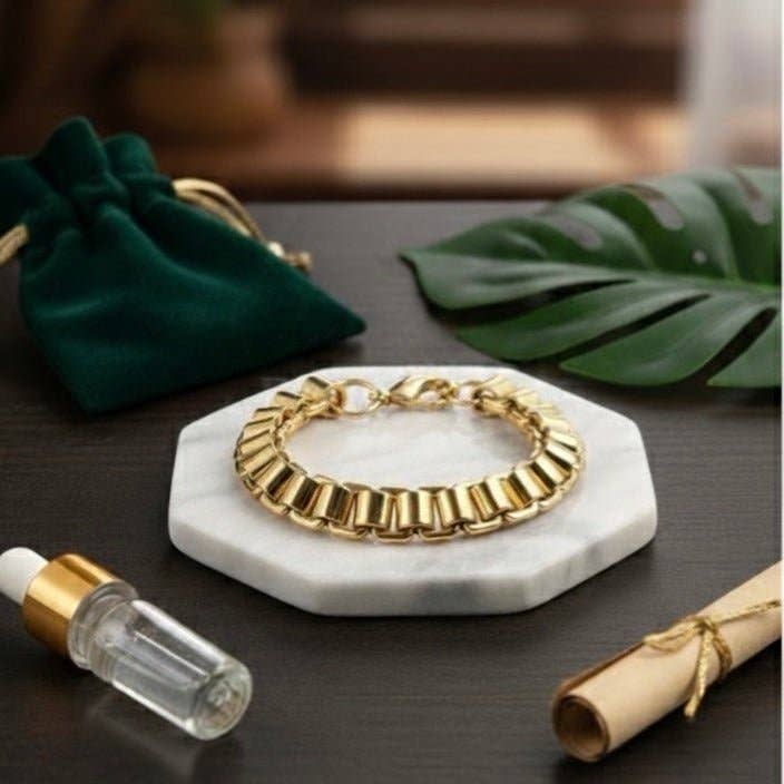 DUESTELLE ITALIA - Wholesale Link & Chain Bracelet - Gildor – 18K gold-plated chain bracelet in stainless steel2