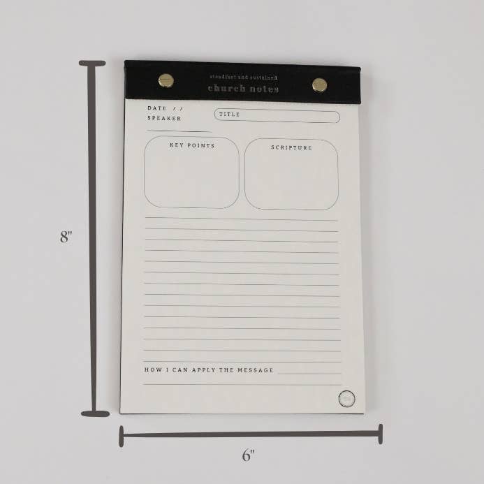 Steadfast and Sustained - Wholesale Notepad - Church Notes Notepad4
