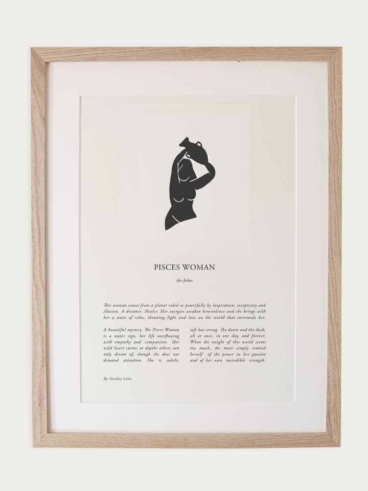 Pisces 03: Art Print on Off-White Felt Card for wholesale by Sunday Lane