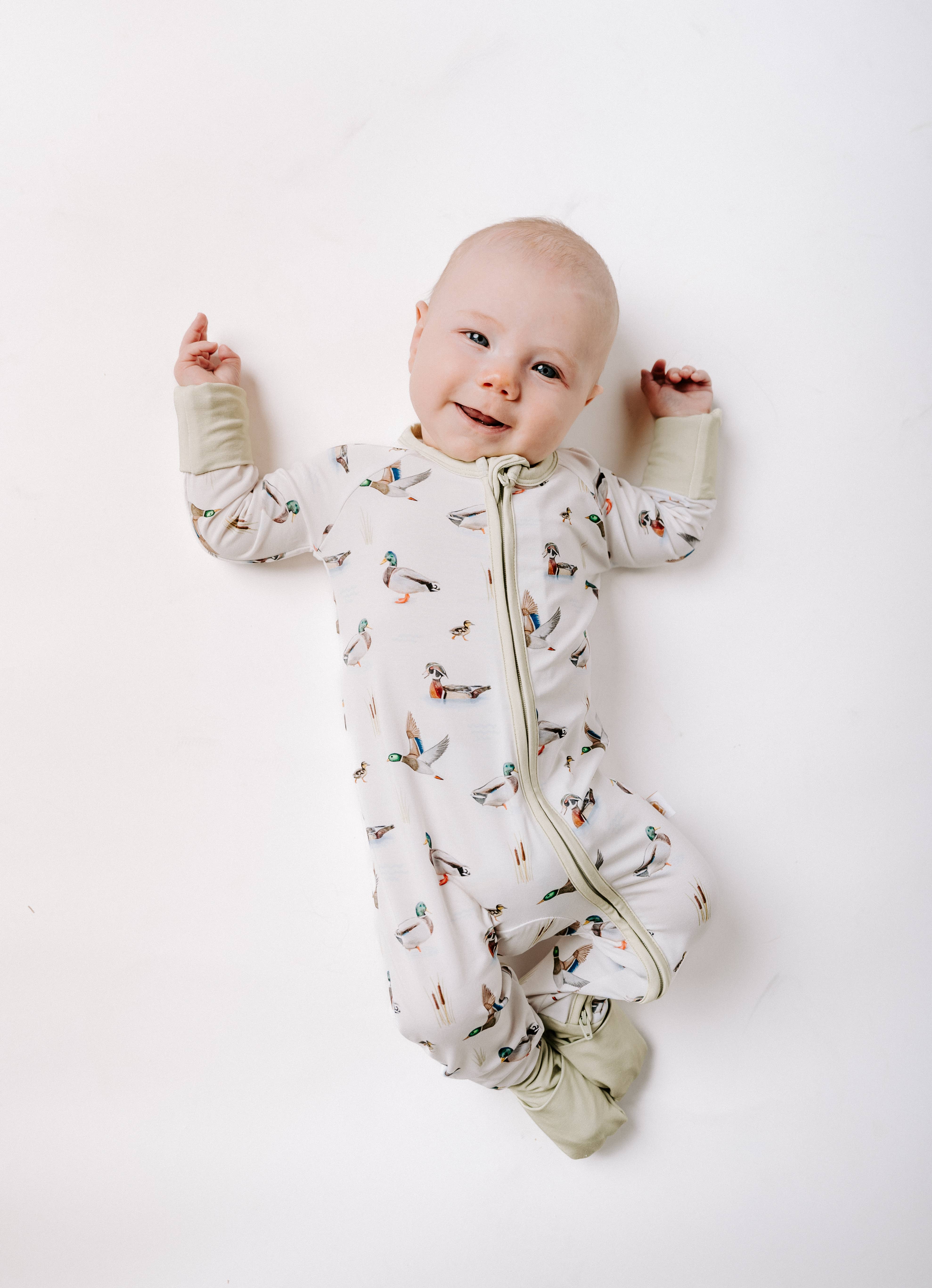 Toast + Jams - Wholesale Sleepsuit - Baby - Mallard Family Zip Jam3