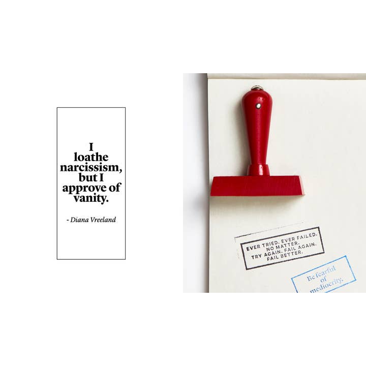Wms&Co. - Wholesale Rubber/Decorative Stamp - Philosophical Quote Hand Stamp - Rectangular