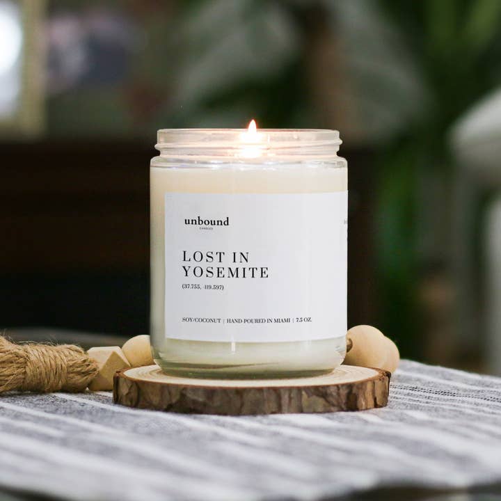 Lost In Yosemite - Coconut Soy Destination Candle - 7.5oz for wholesale by Unbound Candles