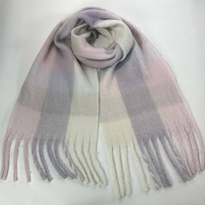 NINEXIS - Wholesale Scarf - Women's - CWASC1578_WINTER PLAID THICKENED WARM SCARF SHAWL10