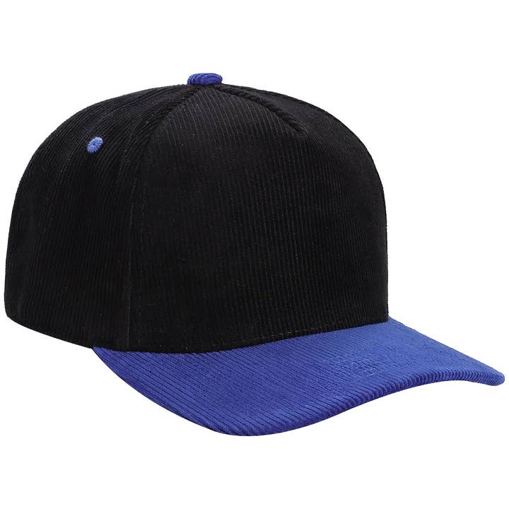 Cap Zone - Vente Casquette de baseball – unisexe - Casquette de baseball cinq panneaux en velours côtelé bicolore10