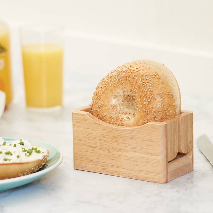 Fox Run Brands - Wholesale Kitchen Tool/Gadget - Fox Run Bagel Cutter and Holder, 3" x 5.25" x 3"1