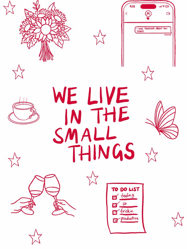 We Live In The Small Things | Relatable Print for wholesale by Peak Prints