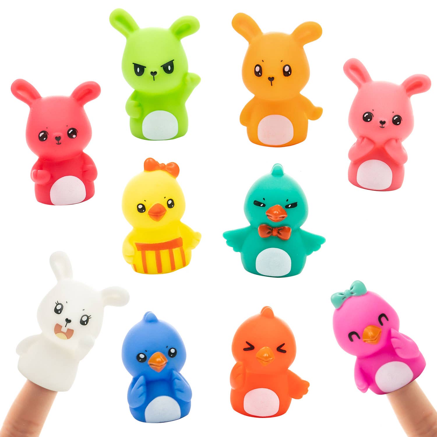 Fun Little Toys - Wholesale Finger Puppet - Kids & Baby - Easter Finger Puppet with Bunny and Other Animal for Kid Toy1