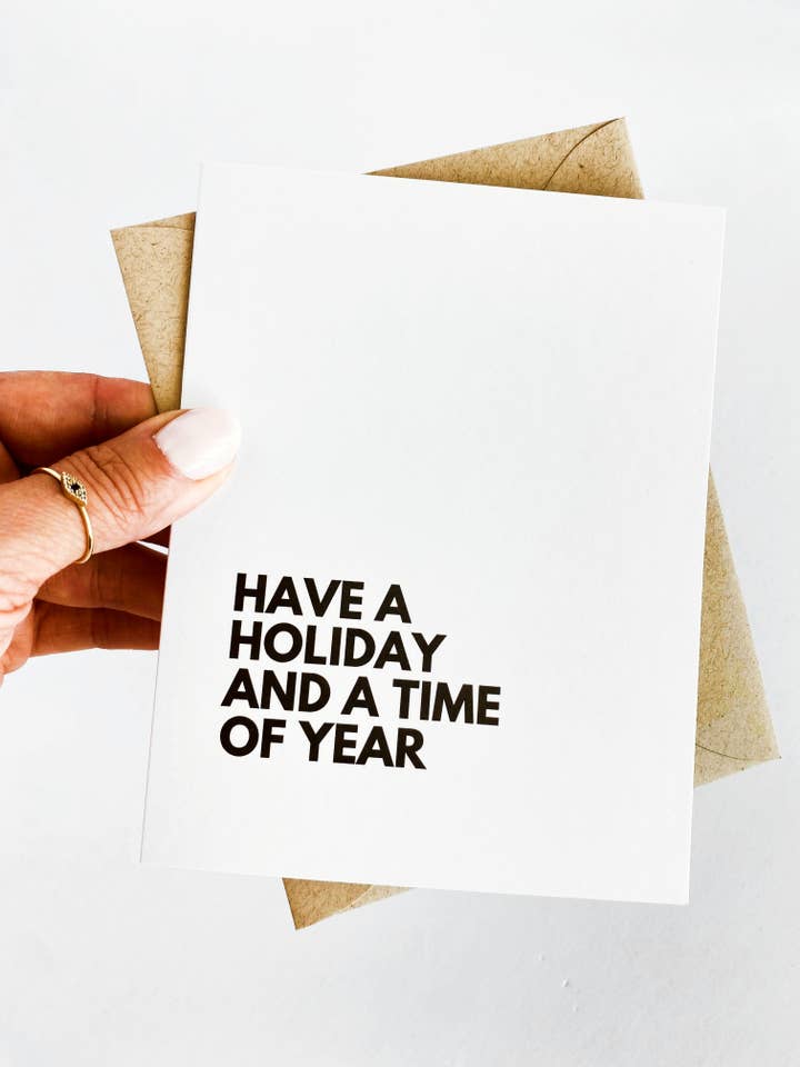 Politically Correct Holiday Card Funny 2024 Holiday Card for wholesale by Five Dot Post