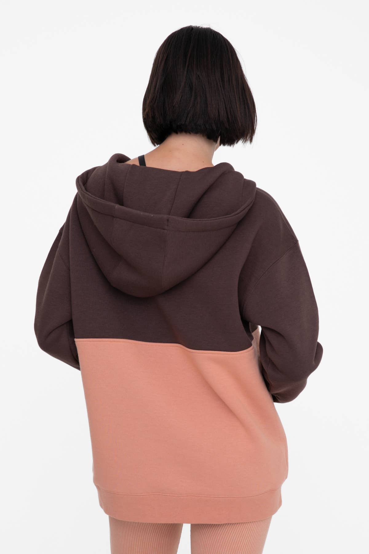 Mono B - Wholesale Hoodie - Women's - 2-Tone Color Blocked Hoodie with Pocket1