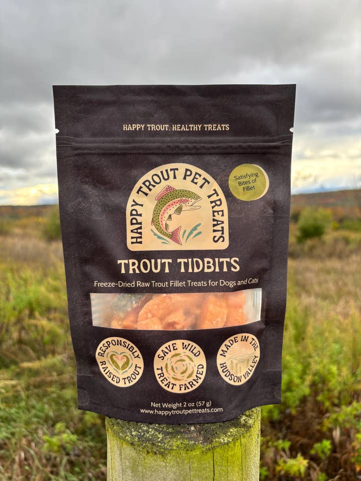 Trout Tidbits for wholesale by Happy Trout Pet Treats
