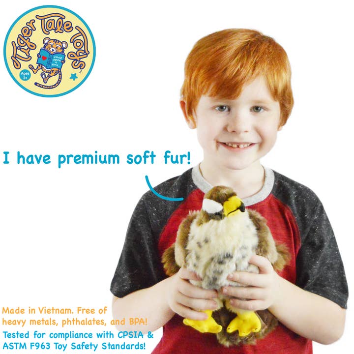 VIAHART Toy Co. – wholesale Stuffed/plush toy – Kids & baby – Percival The Peregrine Falcon | 9 Inch Stuffed Animal Plush4