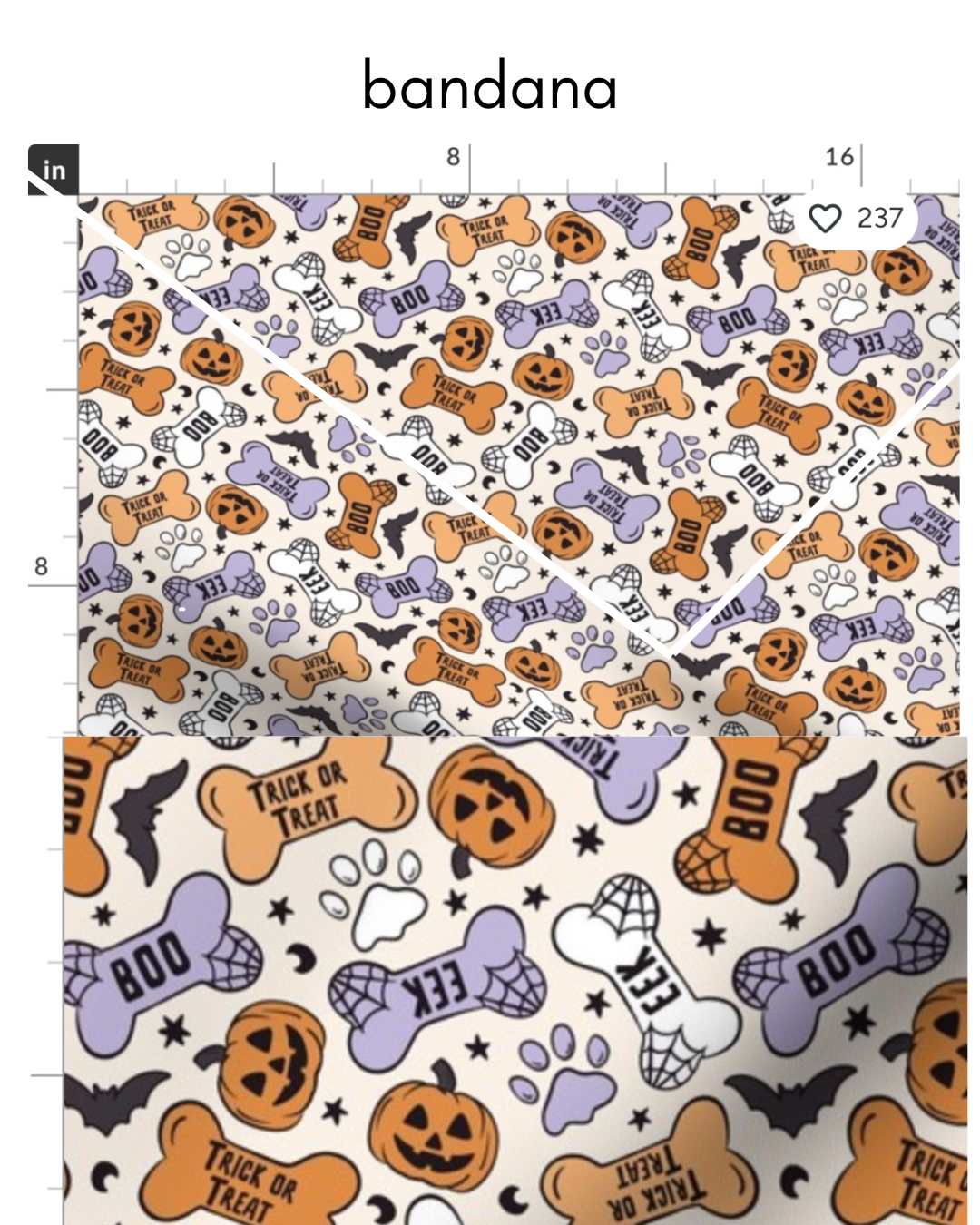 K and M Collars - Wholesale Hondenbandana - Hond - Halloween Hondensnoepjes Omkeerbare Hondenbandana0