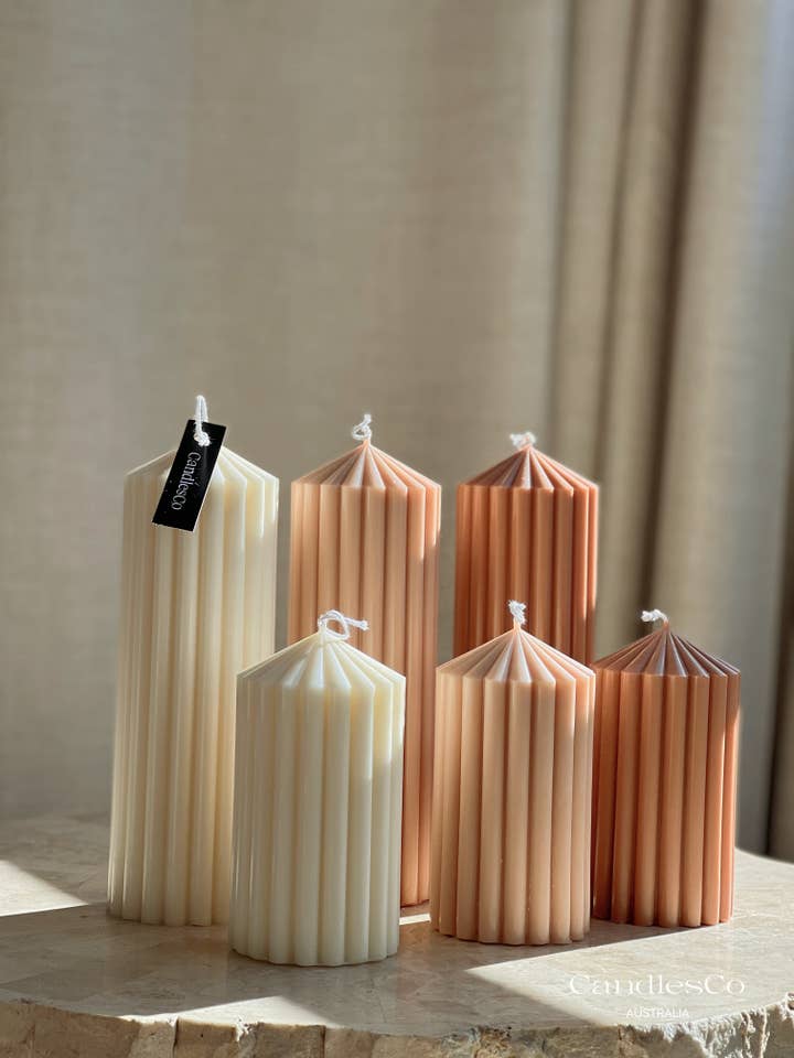 Pilastro frontale a costine per la vendita all'ingrosso da parte di CandlesCo Australia