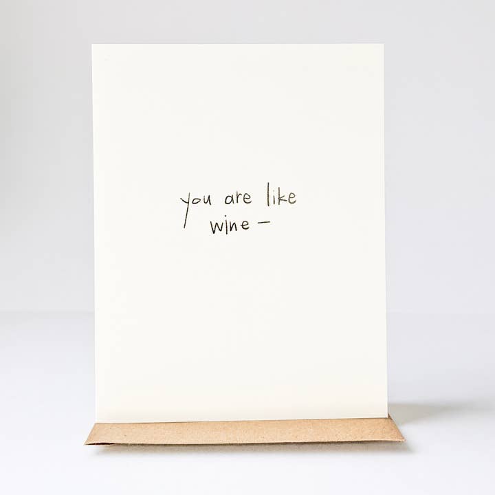 Like Wine Card for wholesale by under the stairs paper co.