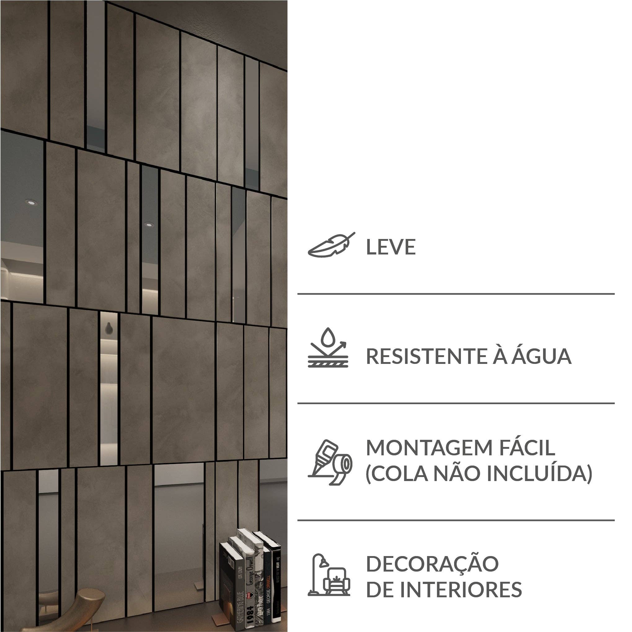 Guipp-Decor - Decoriy - Wholesale Wall Accent - Concrete & Silver Mirror Decorative Panels2