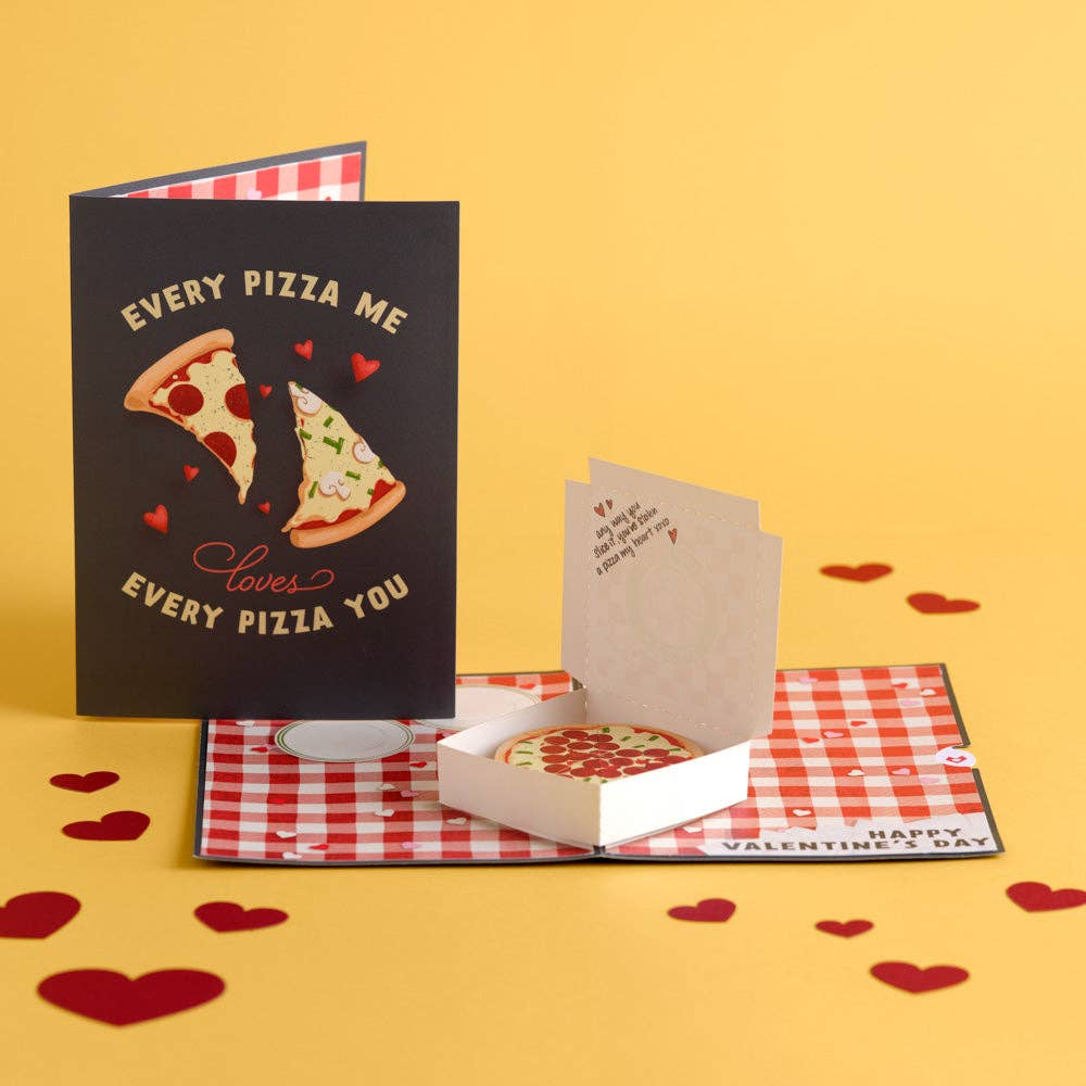 Lovepop Cards - Wholesale Love Card - Pizza Valentine 5''x7'' Card, Pop-Up Cards4