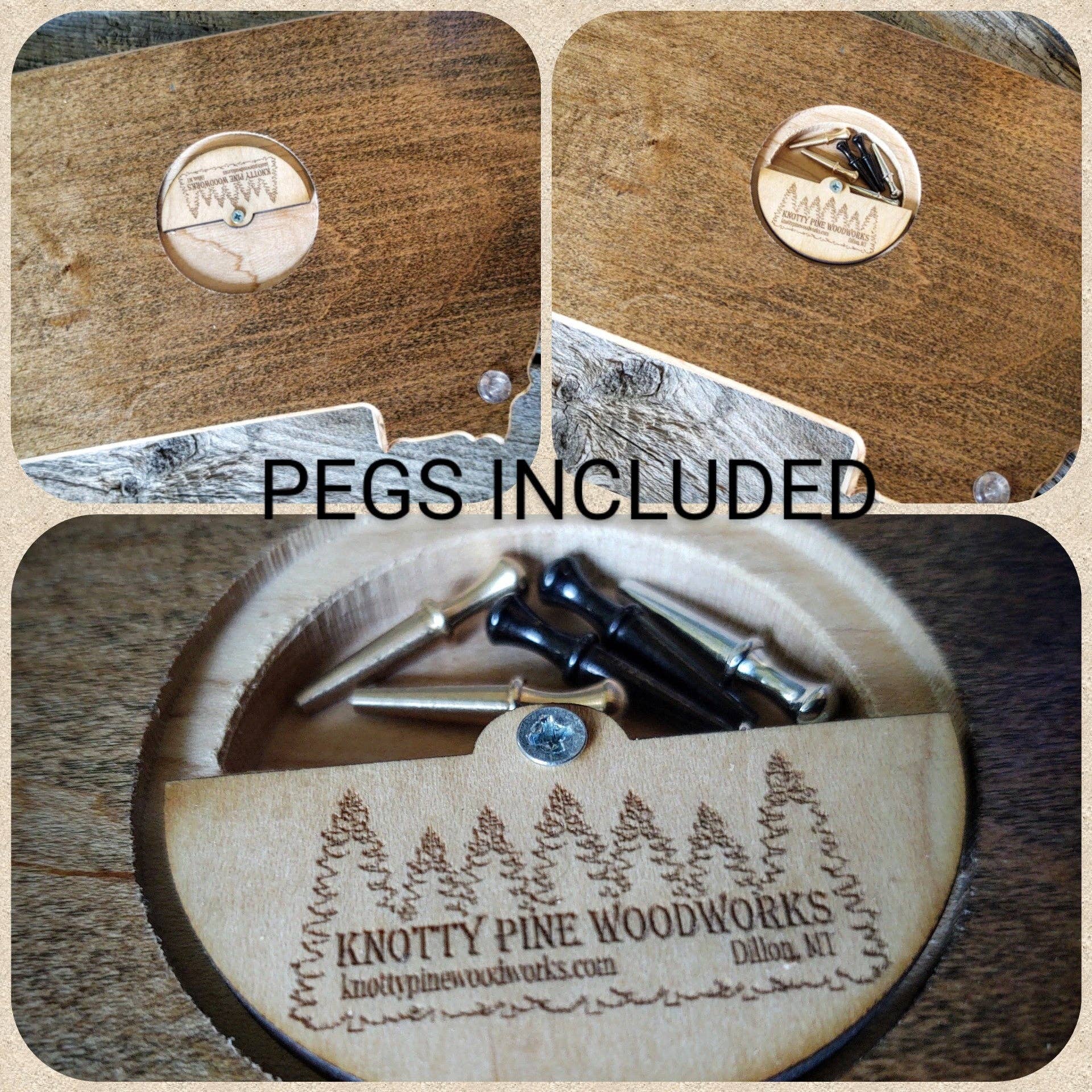 Knotty Pine Woodworks - Wholesale Board Game - Cribbage Board- Moose2